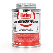 8 oz Medium-Body All Purpose Cement w/ Dauber for PVC/CPVC/ABS, Clear