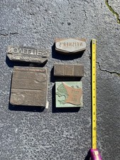 Vintage Letterpress Bloki drukarskie - partia 5 różnych
