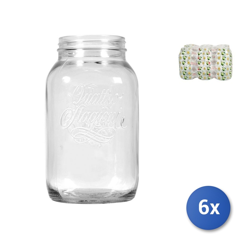 6X Jars 4 Seasons Borm 3.8L Bormioli Rocco