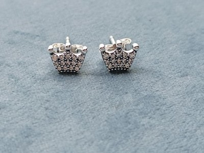 Pandora Moments Kronen-Ohrstecker aus Sterling Silber 297127CZ