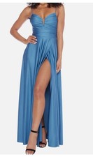 B. Darlin Women's Juniors Sleeveless V-Neck Jersey Gown Dress Sz 3 Ret 109 Nwt