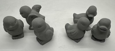 Set of 2 3-Pack Cement Birds - Duckies & Chicks - Easter 2023 Horizon Group NEW