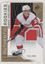 2018 SP Game Used Authentic Rookies Gold Jersey /499 Dennis Cholowski #141 jb3