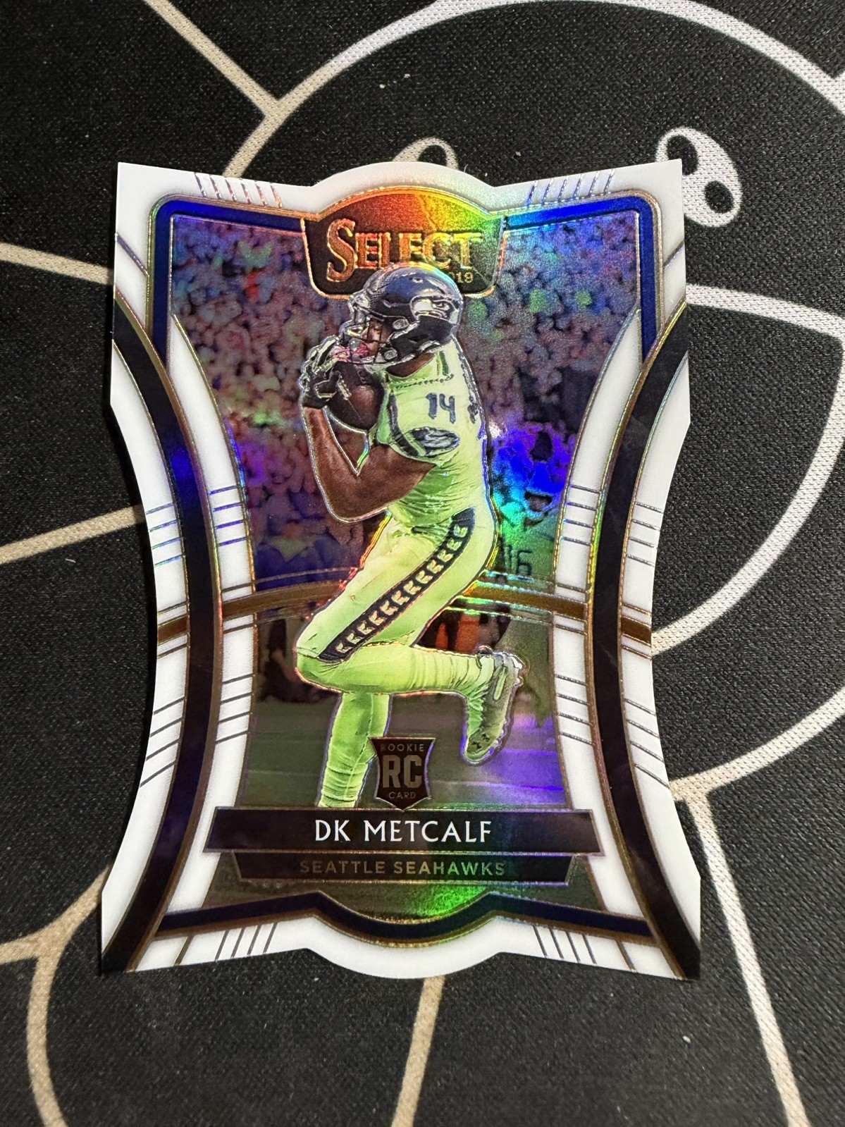 2019 Panini Select DK Metcalf RC Die-Cut White Prizm /35 NFL Seahawks #182