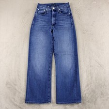 MOTHER The Rambler Zip Ankle High Rise Straight Jeans in High Tide Women 24 $228