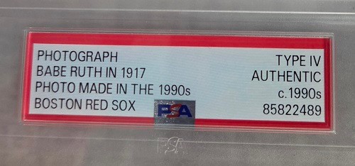 1917 Babe Ruth Original Type IV Vintage Photograph PSA AUTHENTIC view 2