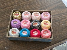 Vtg STAR Tatting Thread Cotton Crochet Mixed Lot 11 Variegated Colors Used Iob
