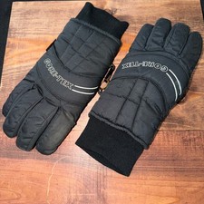 Kombi Gore-Tex Thinsulate Mens Small Black Winter Ski Gloves Leather Palm