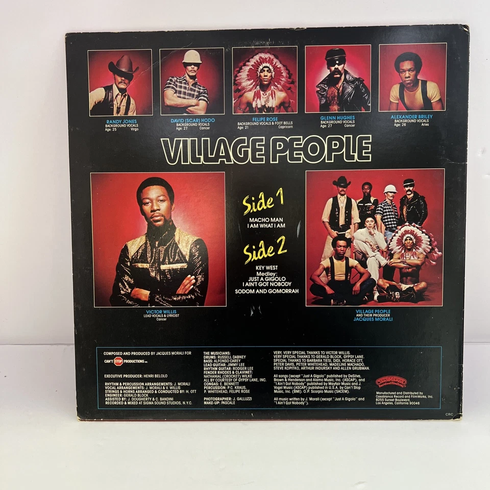 Village People Vinyl 2 Album Lot Macho Man & Go West 1978/79 Casablanca Records - Image 3 of 4