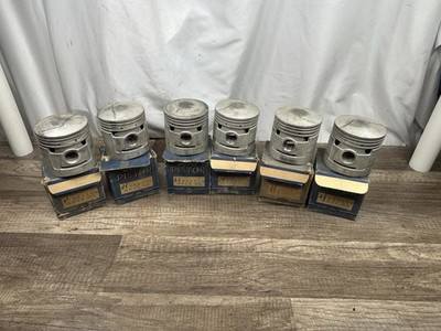 NOS Ford Model Piston Set 6 Piece Set A-61  10B 0.0025 Oversized AS IS READ