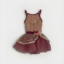 Weissman Girls pink Ballet Dress W/Bow - Halloween -Dance- Size IC - Size 6/7