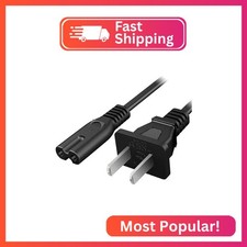 20ft Universal Replacement AC Power Cord 2 Prong Plug Figure 8 C7 Power Cable |1