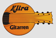 Werbe-Aufkleber Klira Gitarren Saiteninstrumente Johannes Klier 70er Jahre