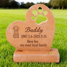 1-Pet Dog Tombstone Memorial Dog Grave Marker Sculpture Sympathy Present