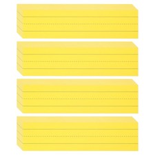 100 Sheets Ruled Sentence Strips, 3" x 12"Sentence Strips, Yellow