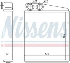 Heizung Kühlrippen gelötet 70228 NISSENS für AUDI SEAT SKODA VW