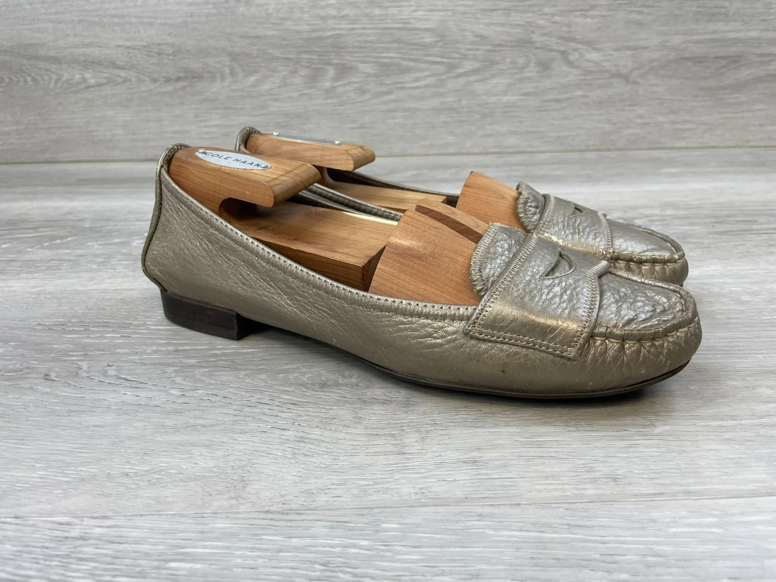 NIKE Mocassino donna Cole Haan Penny guida pelle 7 5 argento scarpe comode