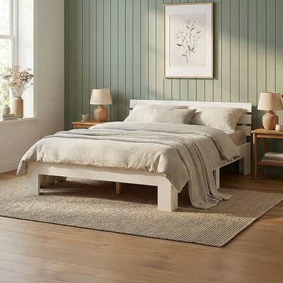 vidaXL Cadre de lit en pin massif moderne 120 x 200 cm au meilleur prix sur