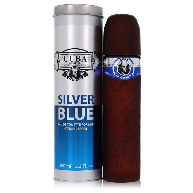 Cuba Silver Blue Eau De Toilette Spray By Fragluxe - 3.3 oz Cuba Silver Blue Eau De Toilette Spray By Fragluxe - 3.3 oz
