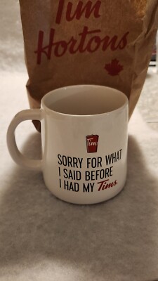 Tim Hortons Mug 2023 ''Sorry for What I Said'' New Canada Coffee