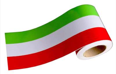 Klebeband Flagge Streifen dreifarbig Italien grün weiß rot in 8 Größen