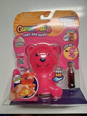 Gummymals PINK Interactive Super Squishy Gummy Bear Jiggly Pets Eolo NEW