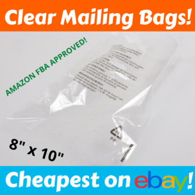 KLAR VERSAND WARNTÜTEN 8'' x 10'' CPP Kleidungsstück Poly billig Post UK AMAZON FBA