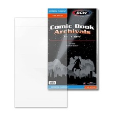 Pack of 25 BCW Current Comic Book Mylar Bags 4 Mil 7.25x10.5 Archival Safe