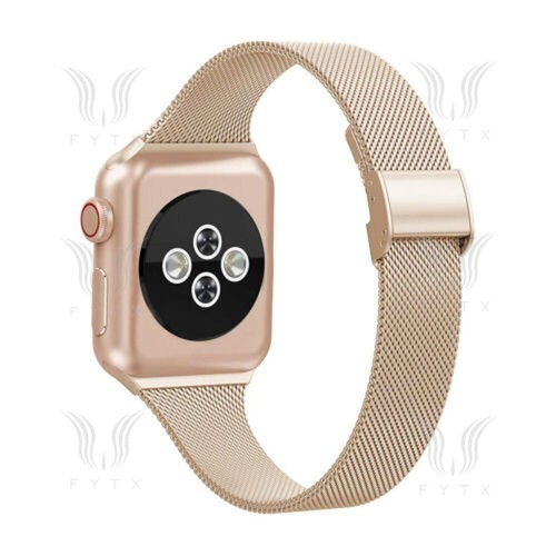 For Apple Watch Series 9/8/7/6/5/4/3/2 SE Slim Milanese Metal Strap Watch Band - Picture 27 of 44