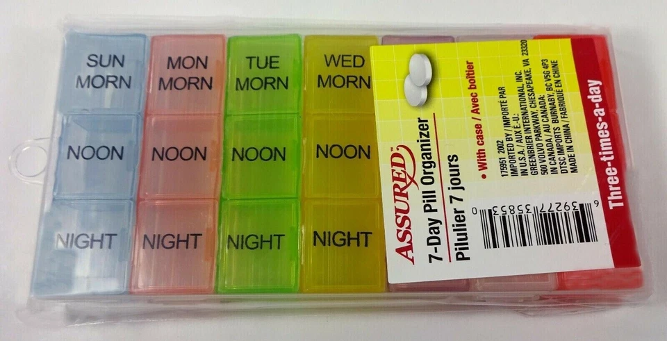 7 Day Weekly Medication Pill Organizer Storage Container Box Case 3 Times A Day! - Image 3 of 3
