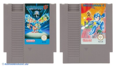 Nintendo NES Spiel - Mega Man 3 + 4 Modul