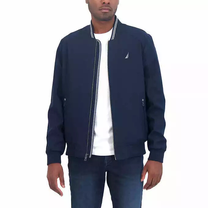 Nautica Men's Bomber Jacket Black, Blue NEW | eBay