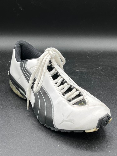 PUMA Cell Men’s Running Shoes Size 4.5 White/Black /Silver Lace-Up  [S2] - Picture 1 of 8