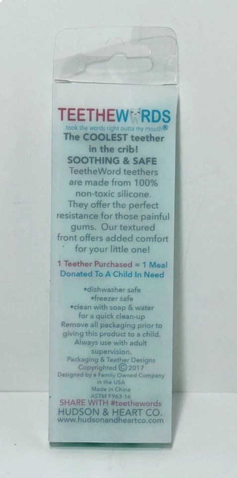 Teethewords Mint Green #HANGRY Teething Baby Toy Teether - Image 2 of 4