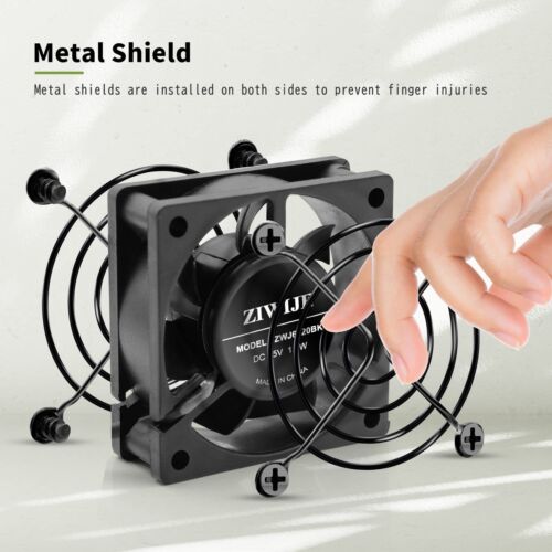 ZIWIJE Dual USB Cooling Fan 60mm with Speeds Control 5V Ball Bearing Mini USB... - Picture 5 of 6