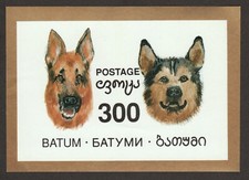 GERMAN SHEPHERD, HUSKY ** Int'l Dog Postage Stamp Art ** Great Gift Idea **
