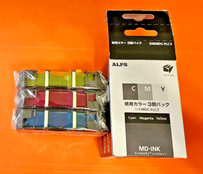 ALPS CMY MD SERIES INKS MDC-FLC3 - Includes (3)  Inks: Cyan, Magenta & Yellow
