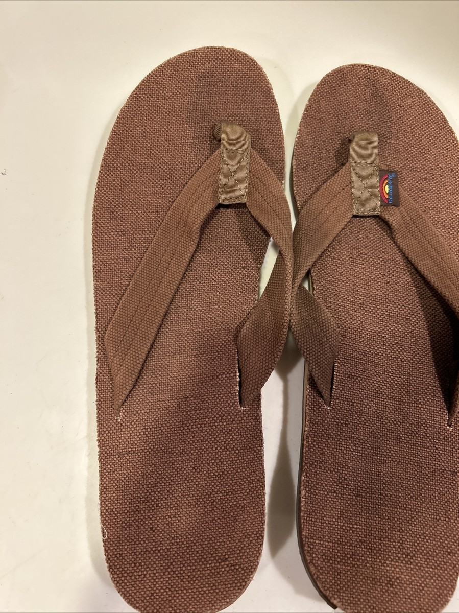 Men Rainbow Sandal Single Layer Wide Strap 301AHTS0 Hemp  display picture 1