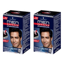 X2 Schwarzkopf Men Perfect Anti Gray Hair Color Gel Natural Black No.70