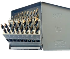 Drill America 1/16 - 3/8 HSS Jobber Drill Bit Set 21 PCS by 1/64  Huot Case
