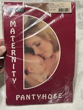 New USA Made Sheffield Maternity Support Sandalfoot Size C Beigetone Pantyhose