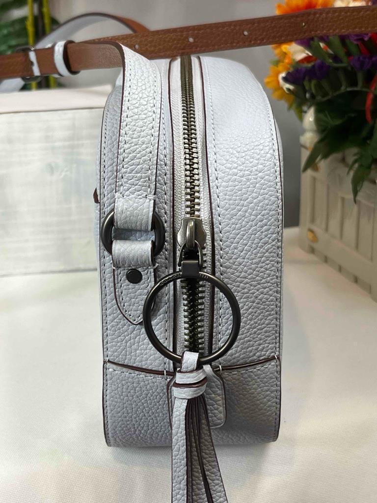 COACH x Keith Haring Sequins Heart Camera Bag in Blue Pebble
