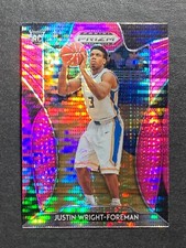 2019-20 Panini Prizm Draft Picks Pink Pulsar #55 Justin Wright-Foreman RC Jazz