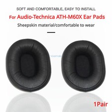 Replacement SheepSkin Ear Pads for Audio-Technica ATH-M60X Headphone Cover
