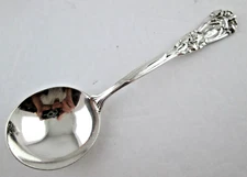 NEW ART By Durgin Sterling Silver BOUILLON SOUP SPOON IRIS