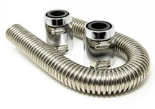 BLACKHORSE-RACING Universal 24" Stainless Steel Flex Radiator Coolant Hose