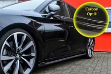 Seitenschweller Sideskirts mit Wing vorne aus ABS für Seat Leon KL Carbon Optik