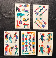 Vtg + Rare 1996 Mrs. Grossman ROBERT SHIELDS Southwest~AZTEC~Arrows~LIZARDS