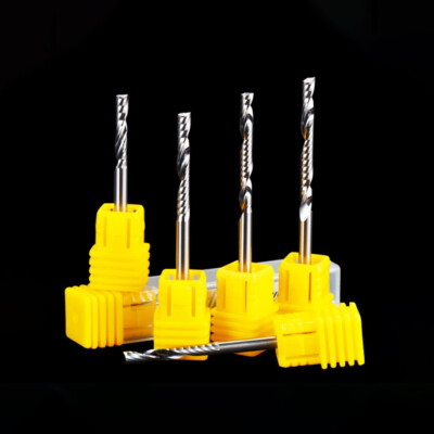 1-4mm Carbide Flat Nose End Mill Cutting 5A Single Flute CNC Router Bit 3.175mm