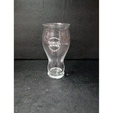 Samuel Adams Beer Glass, White Logo Tulip Pint, Boston Lager, Sam Adams Collect.